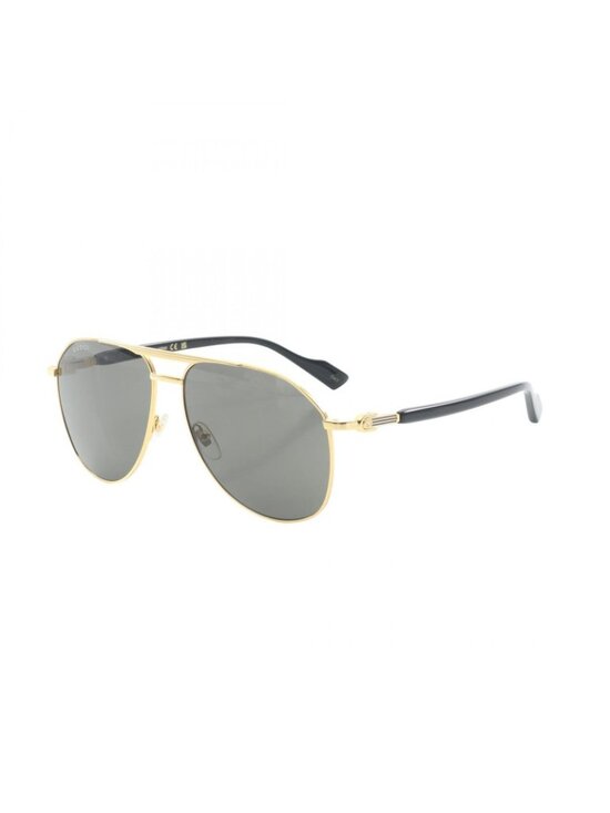 Gucci Sunglasses Semi Auto Gold Black Eyewear